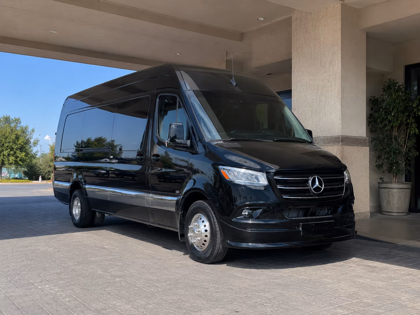 Abilene abilene corporate event party bus rental Sprinter limousine exterior