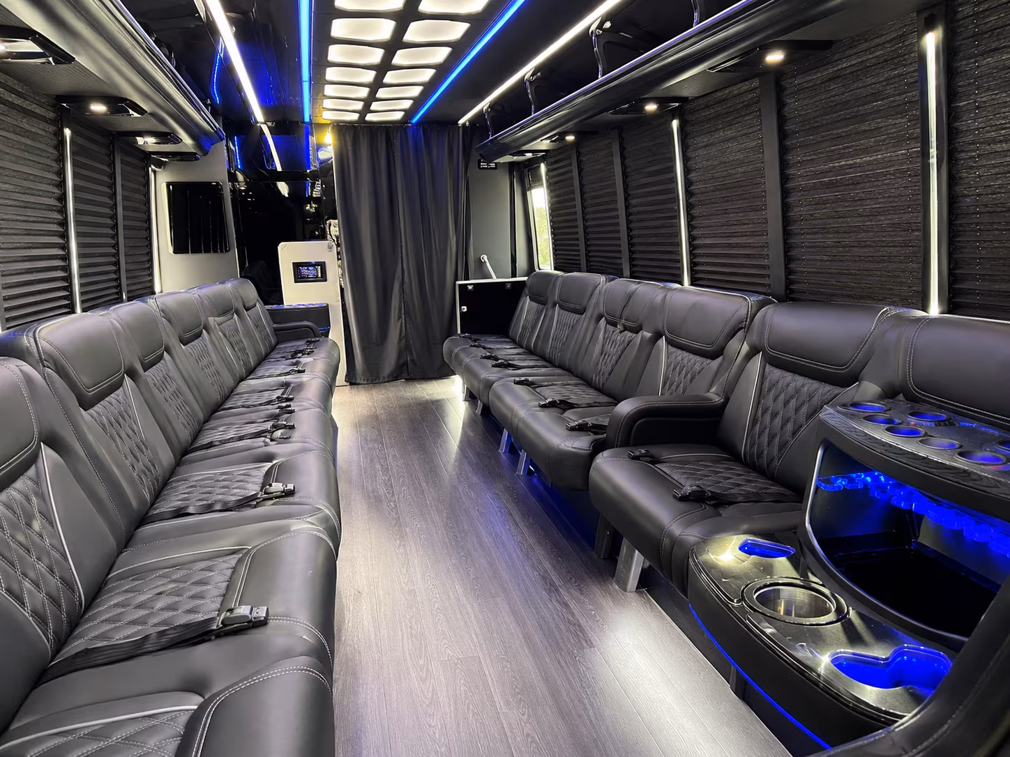 Abilene abilene sporting event party bus rental 15 passenger party bus interior